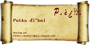 Petko Ábel névjegykártya