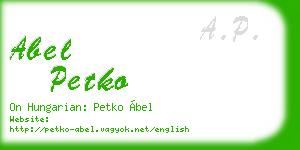 abel petko business card